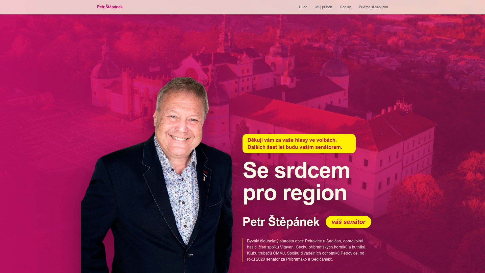 Náhled realizovaného webu Petr Štěpánek